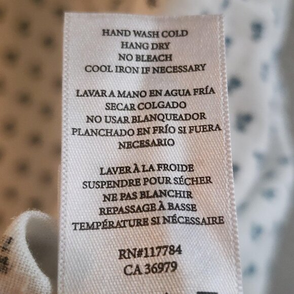 Rails Shirt Mens XL Carson Bleu Fleurs Linen Blend Short Sleeve Floral - Picture 8 of 11